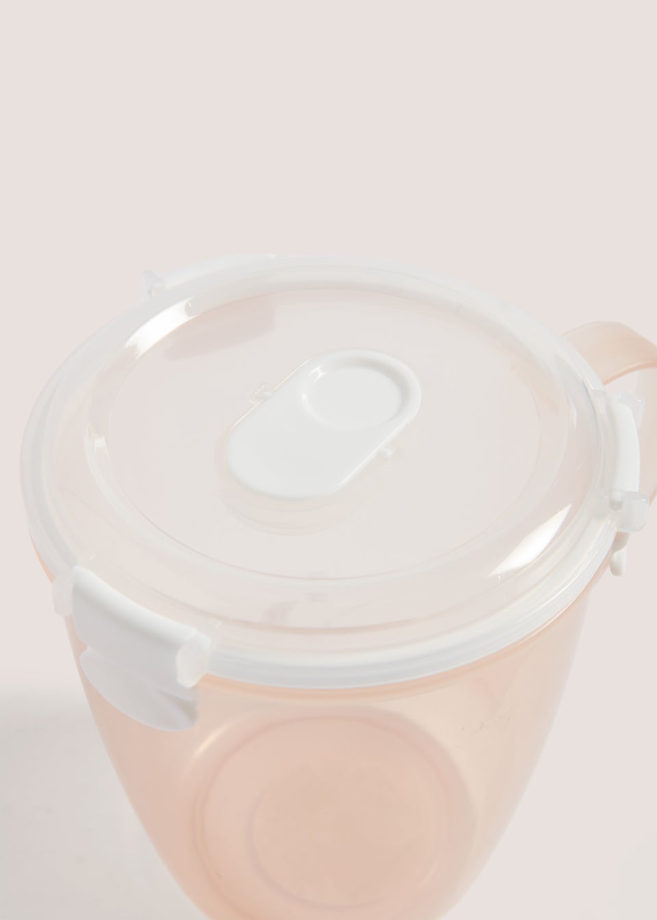 Pink Plastic Soup Mug (12cm x 12.5cm)