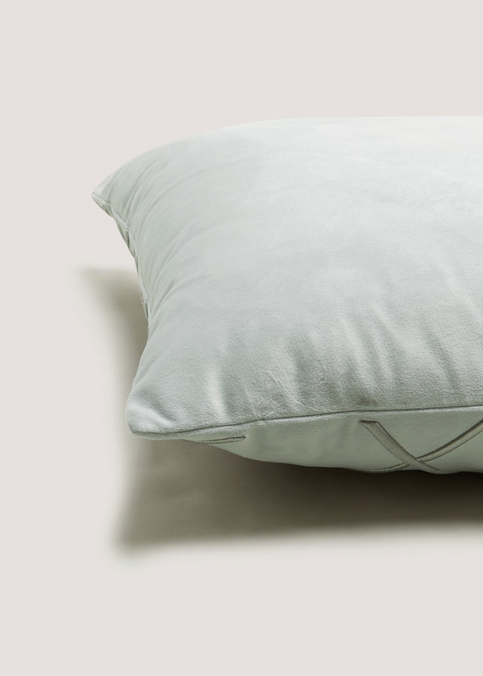 Grey Chunky Embroidery Cushion (43cm x 43cm)