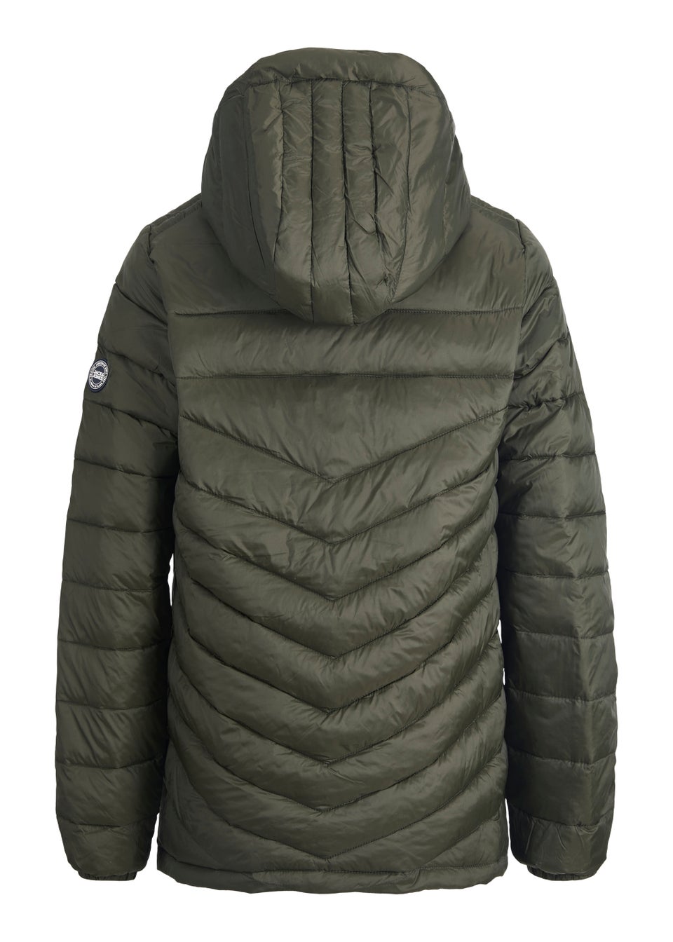 Jack & Jones Junior Green Hooded Puffer Jacket (6-16yrs)