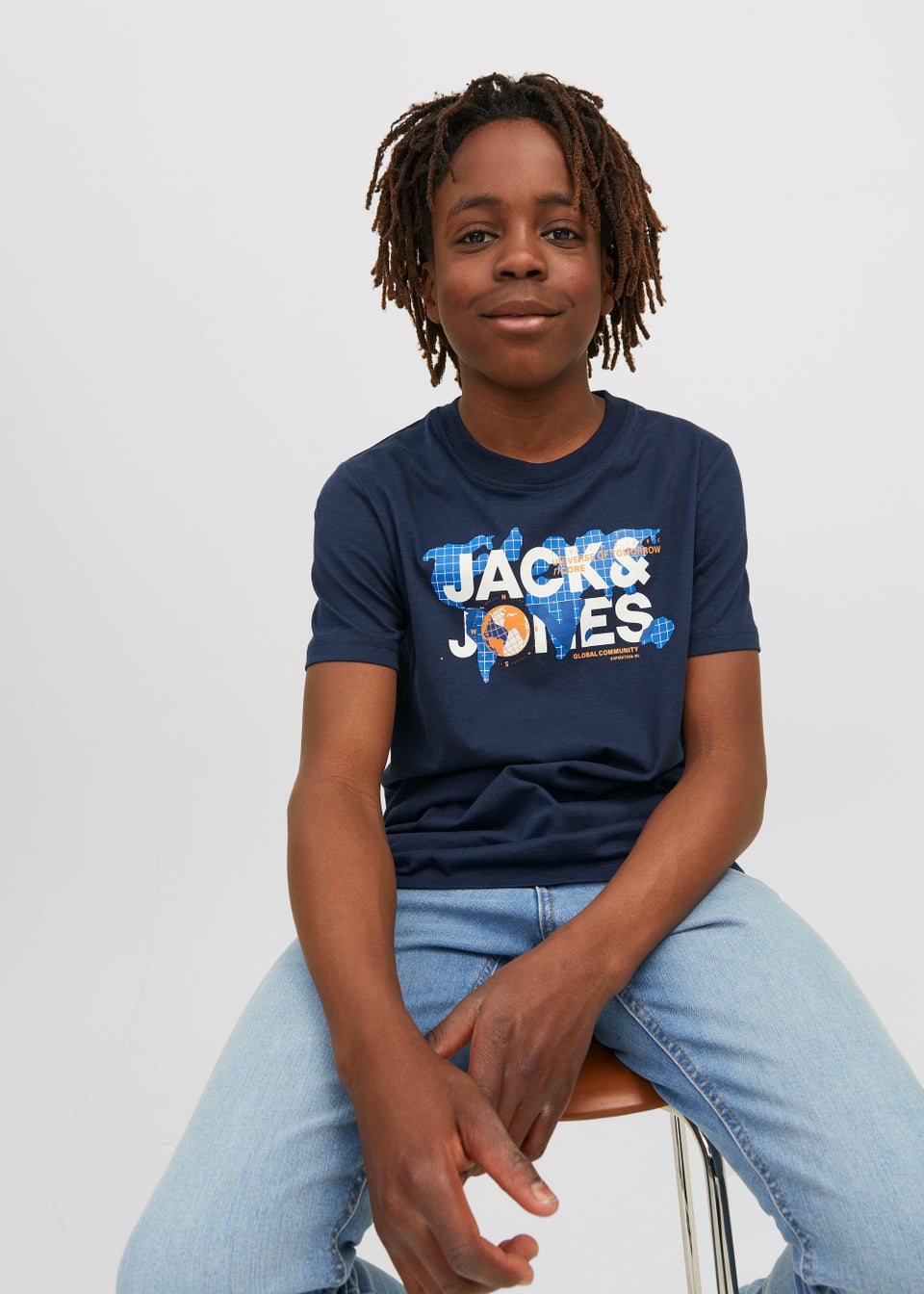 Jack & Jones Junior Navy Codust T-Shirt (6-16yrs)