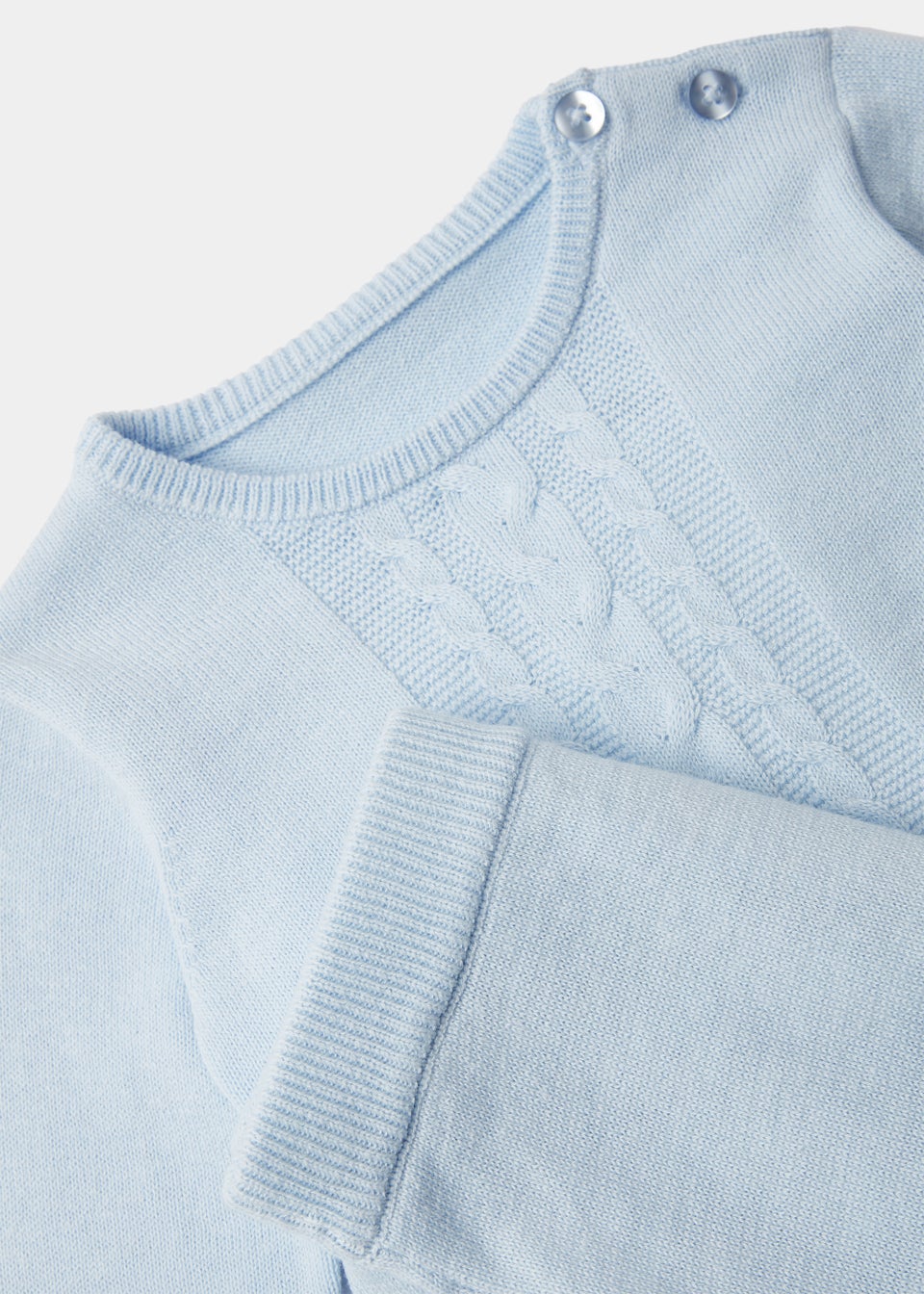 Baby 2 Piece Blue Layette Knitted Set (Newborn-12mths)