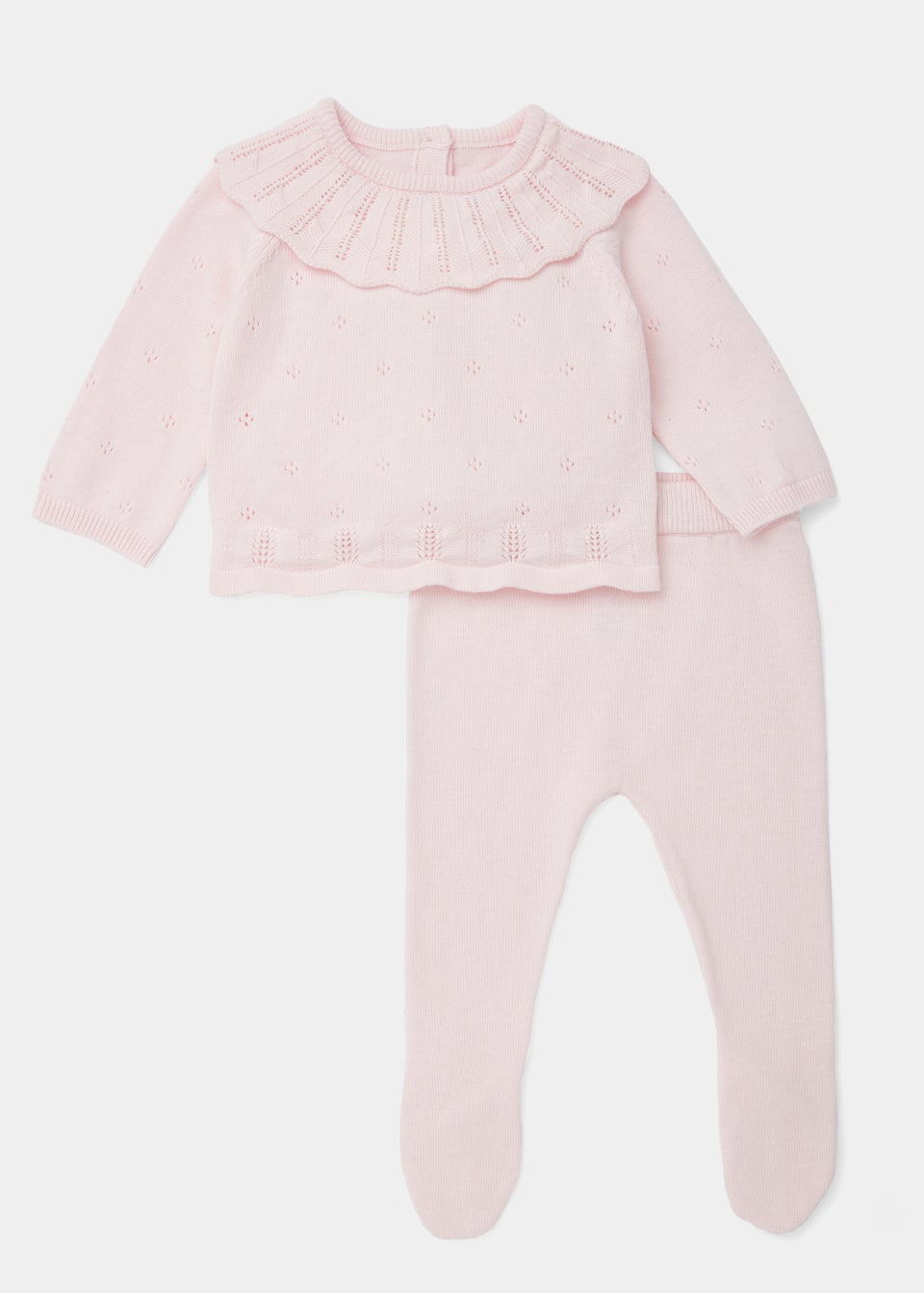 Baby 2 Piece Pink Layette Knitted Set (Newborn-12mths)