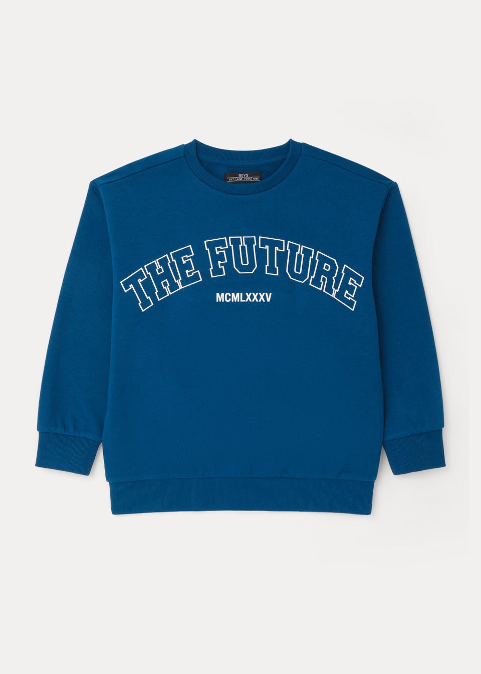 Boys Navy Future Print Sweatshirt (4-13yrs) - Matalan