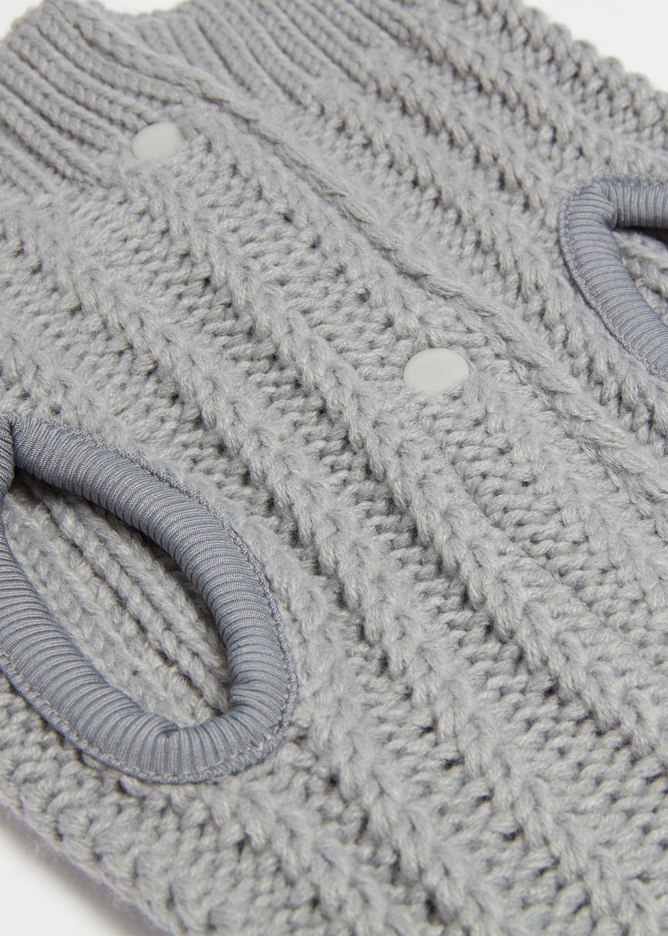 Grey Cable Knit Pet Jumper