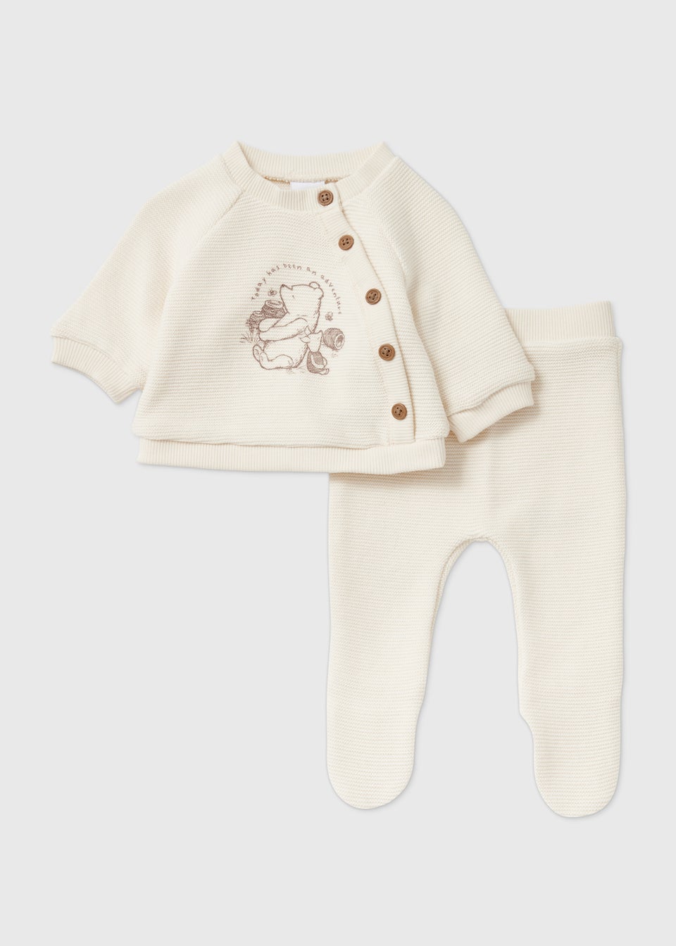 Baby Cream Winnie the Pooh Print Sweatshirt & Leggings Set (Newborn-12mths)