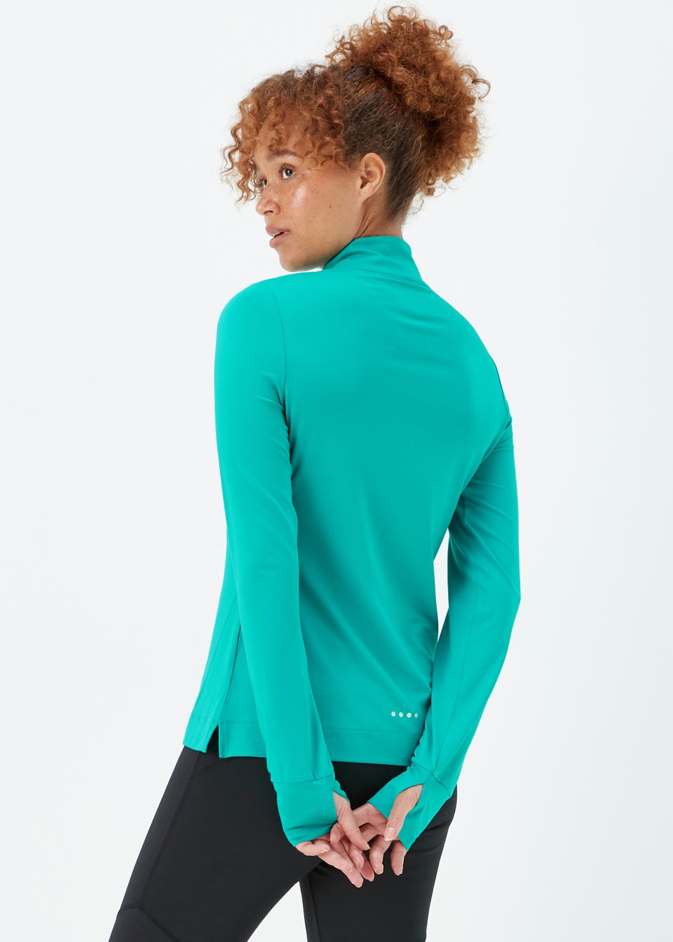 Souluxe Green Half Zip Sports Sweatshirt