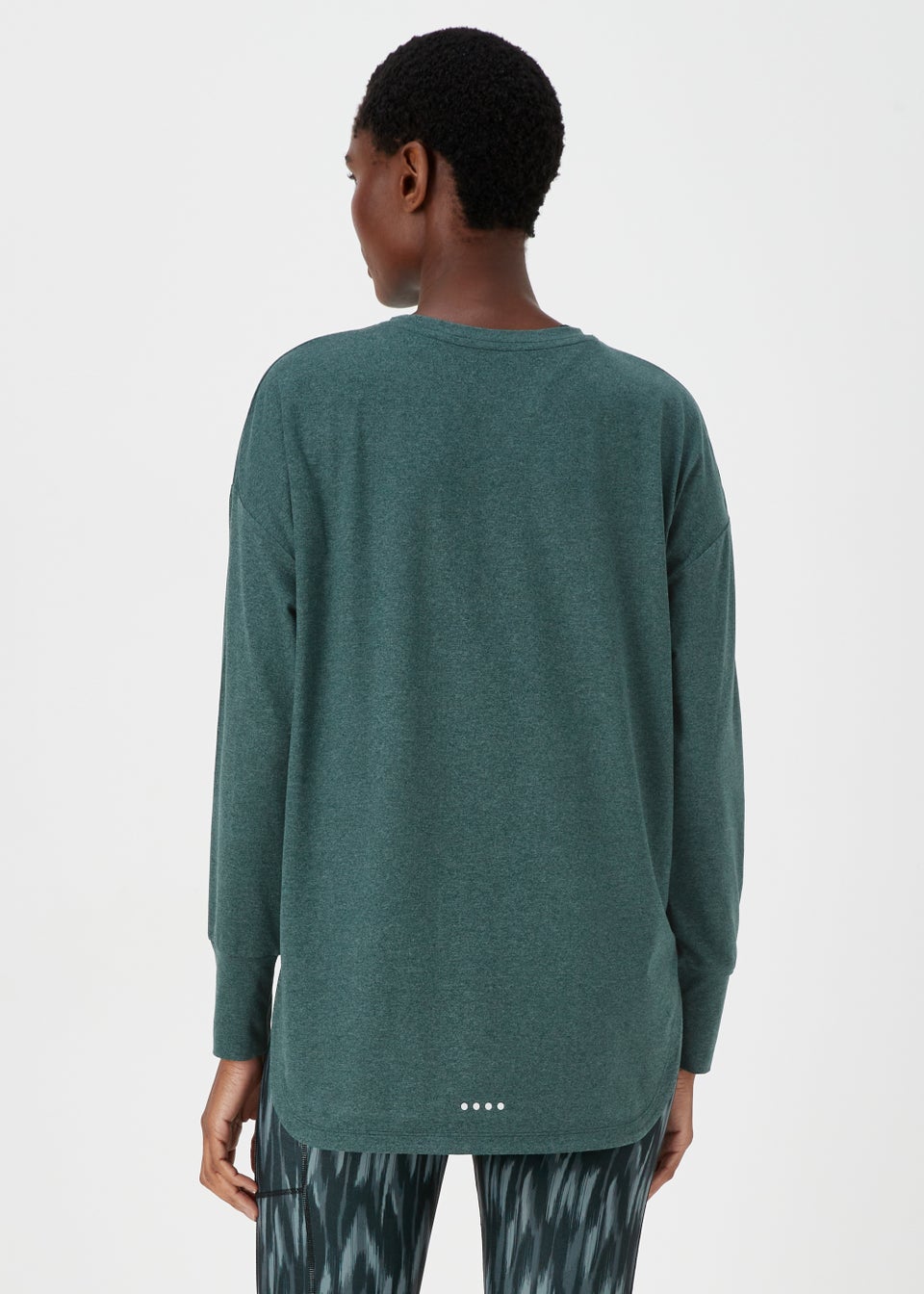 Souluxe Dark Green Long Sleeve Sports T-Shirt