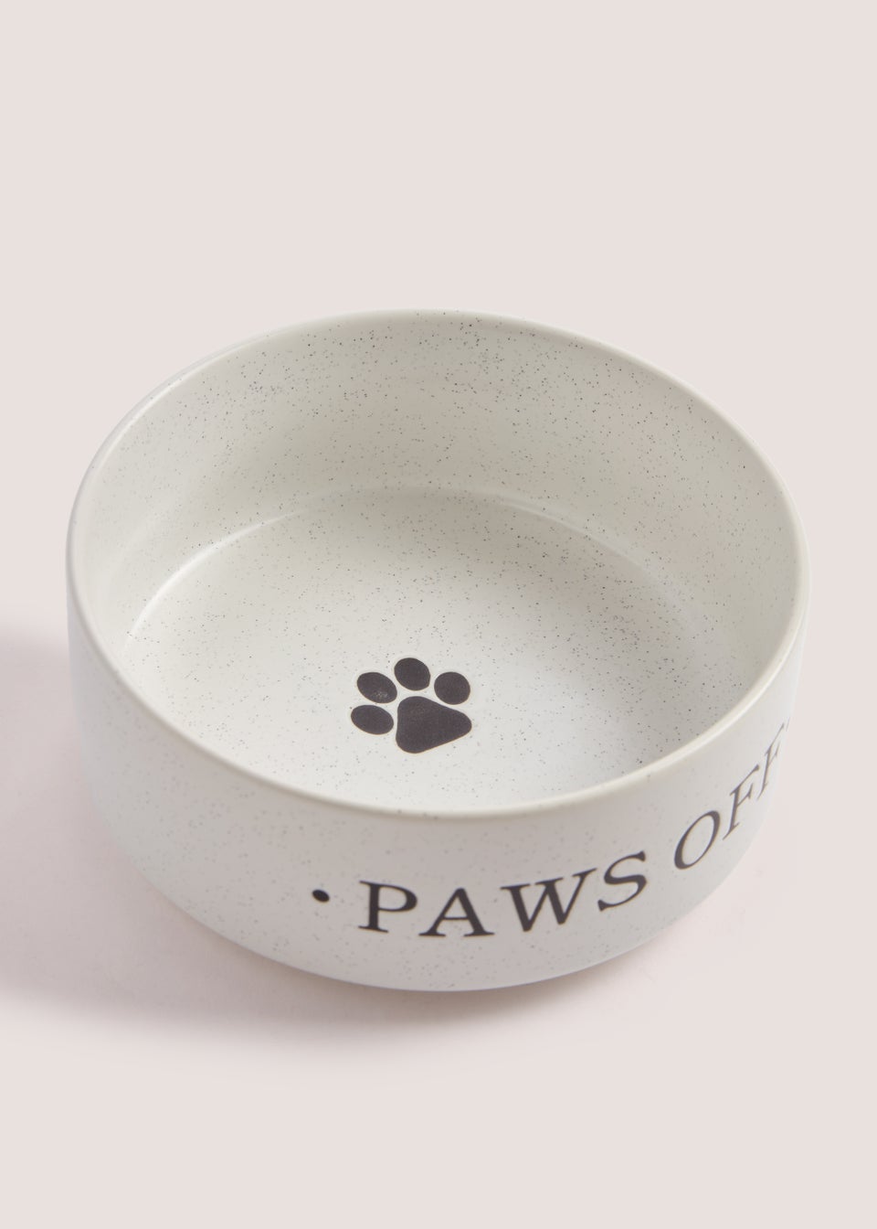 Monochrome Paws Off Ceramic Pet Bowl (15cm x 15cm x 6cm)