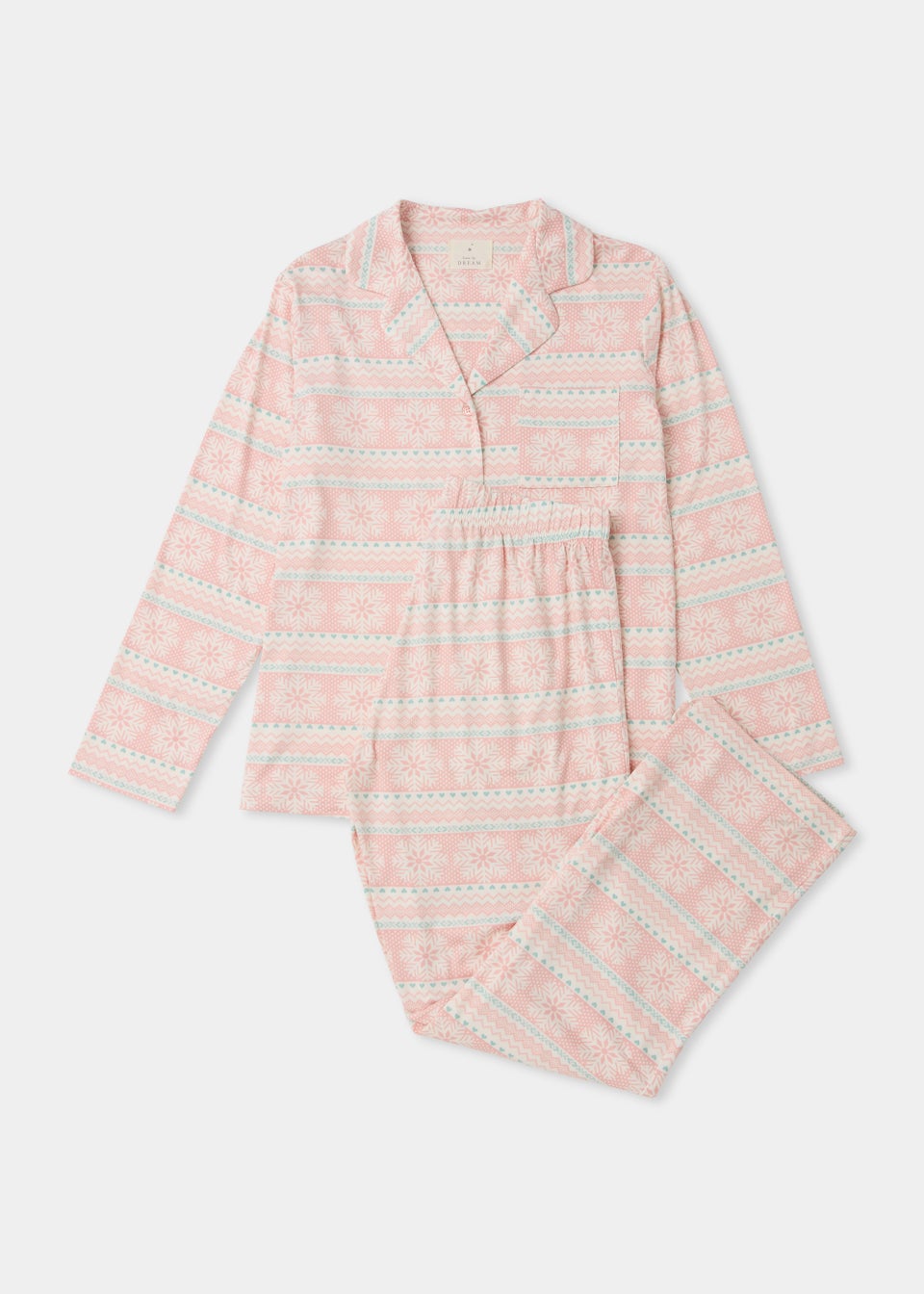 Pink Fair Isle Pyjama Set