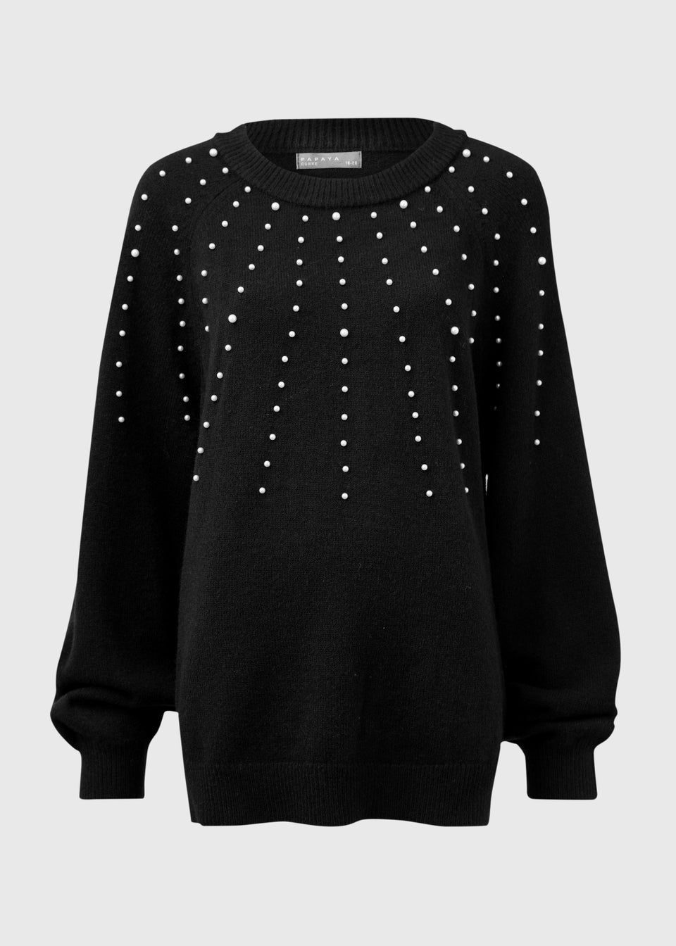 Papaya Curve Black Pearl Knitted Jumper Matalan
