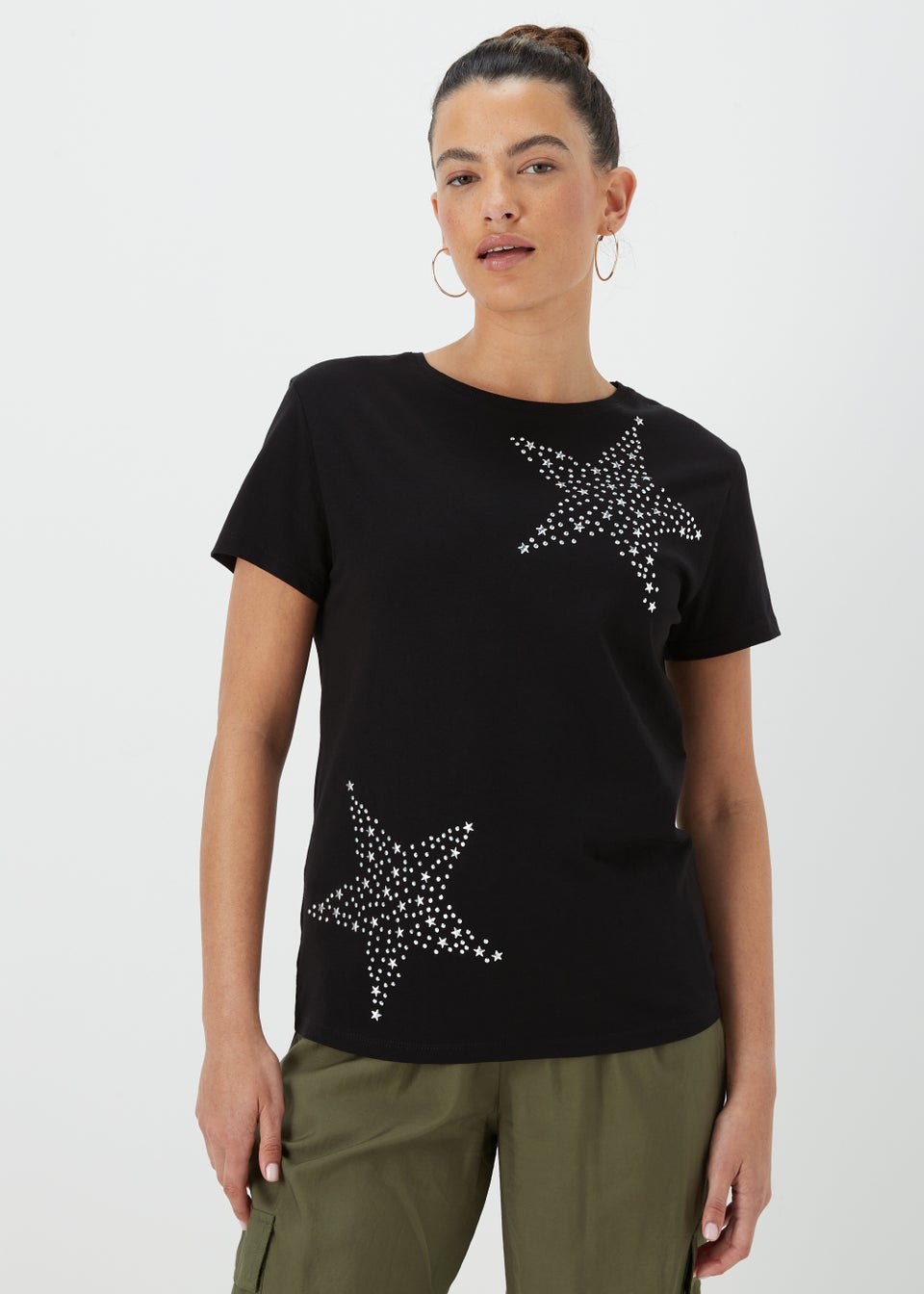 Black Star Print T-Shirt
