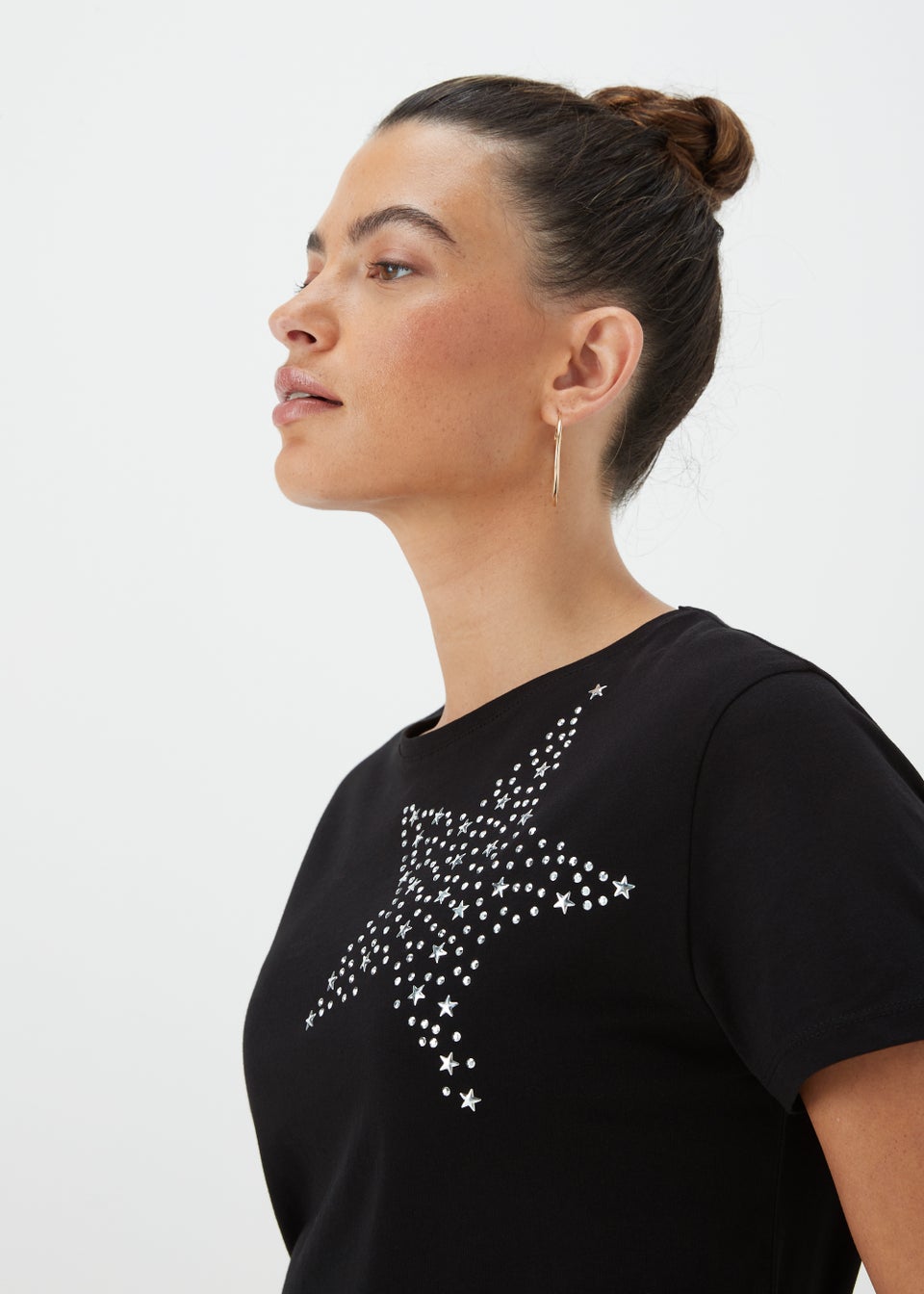 Black Star Print T-Shirt