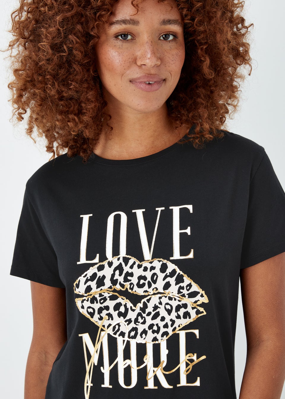 Black Love Slogan T-Shirt