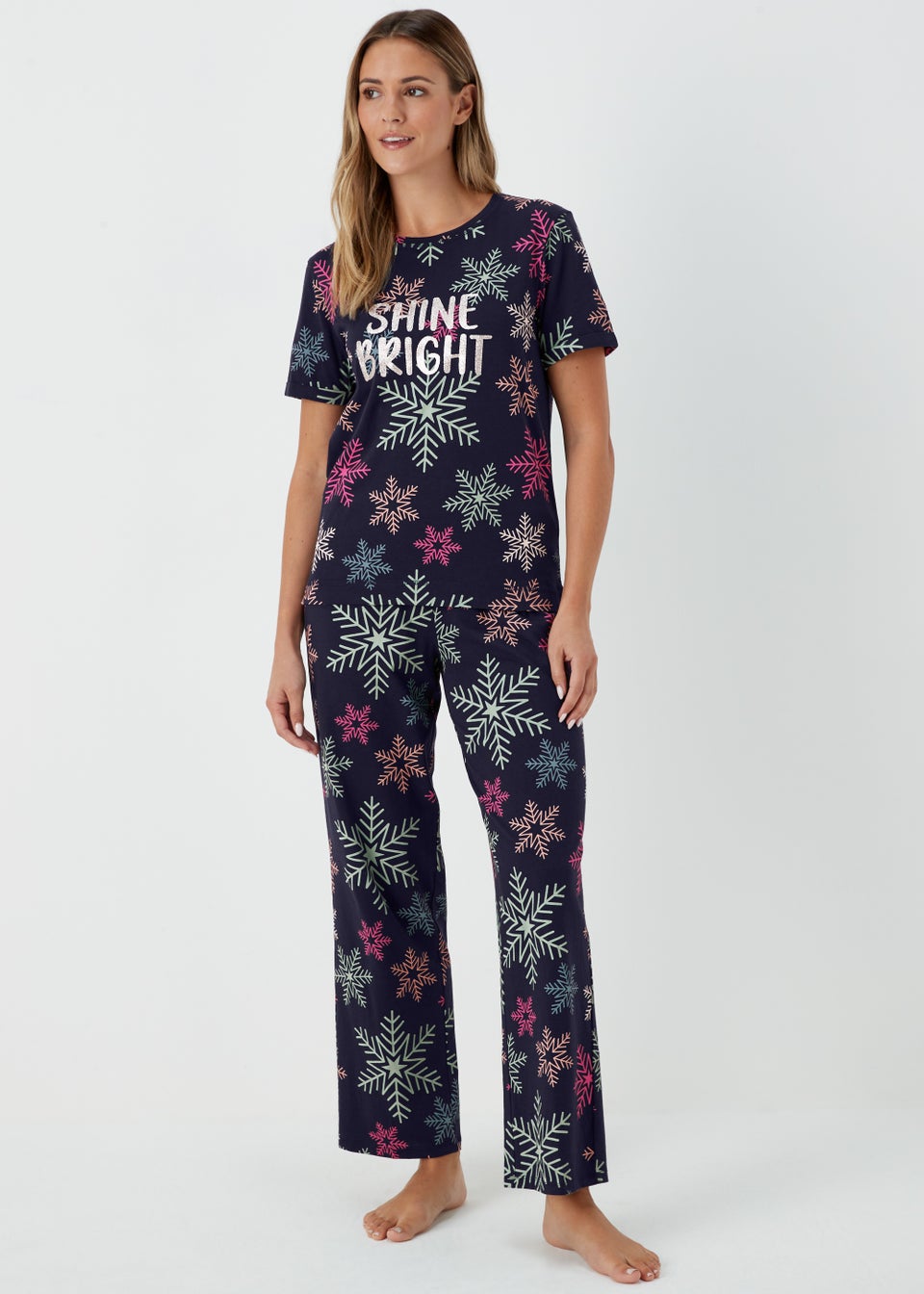 Navy Shine Bright Christmas Pyjama Set