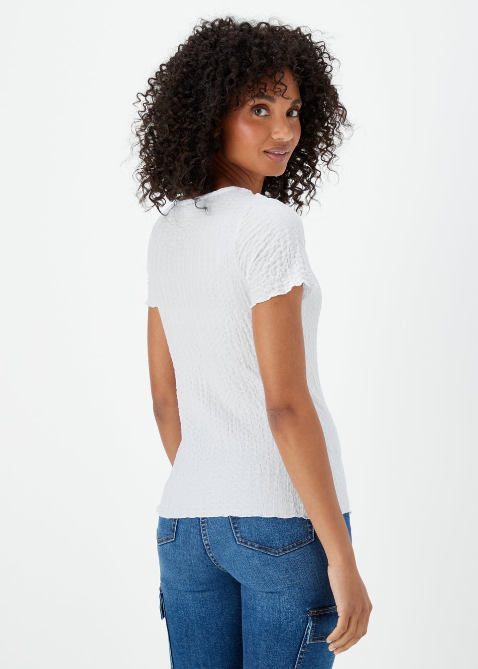 White Textured T-Shirt