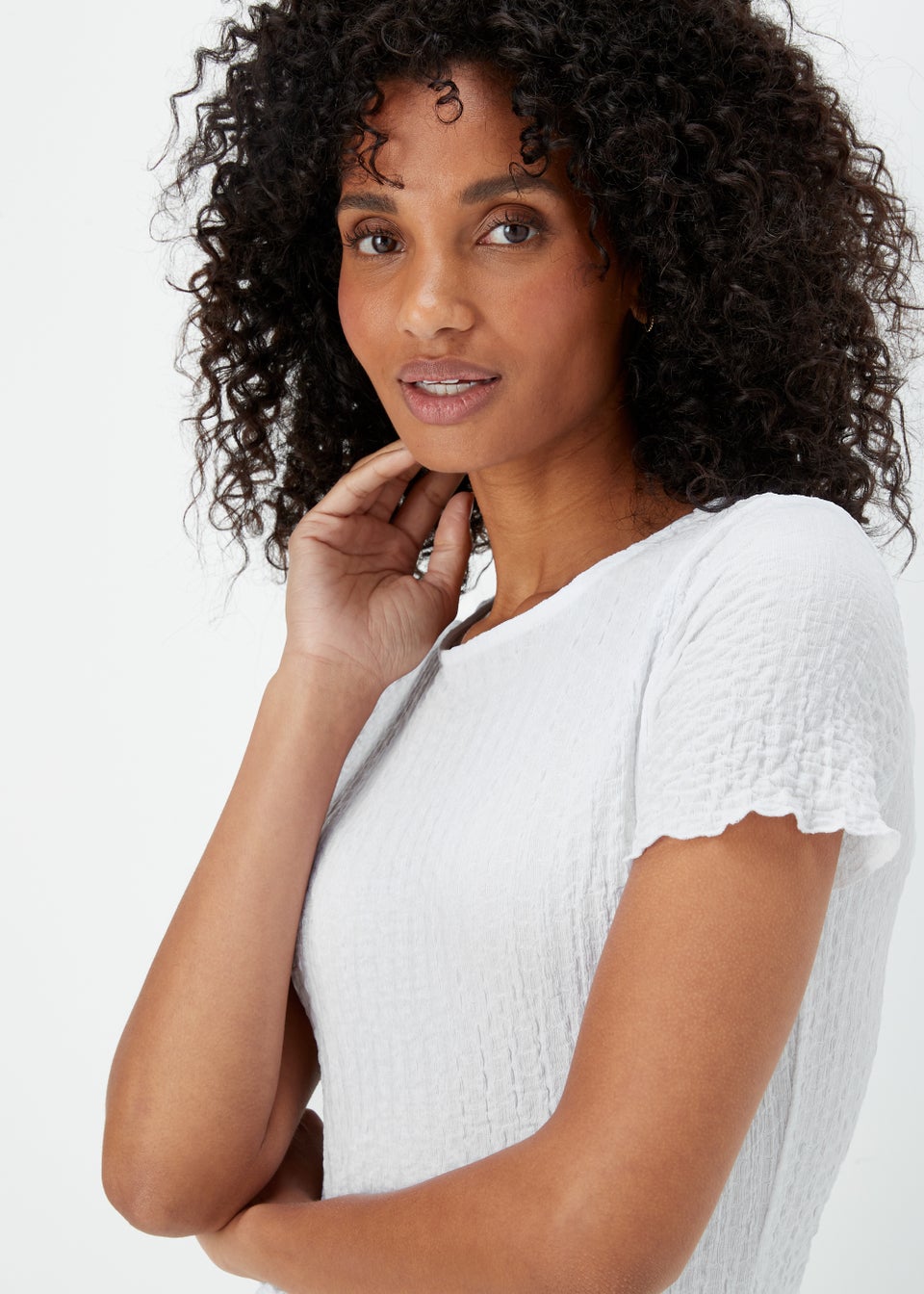 White Textured T-Shirt