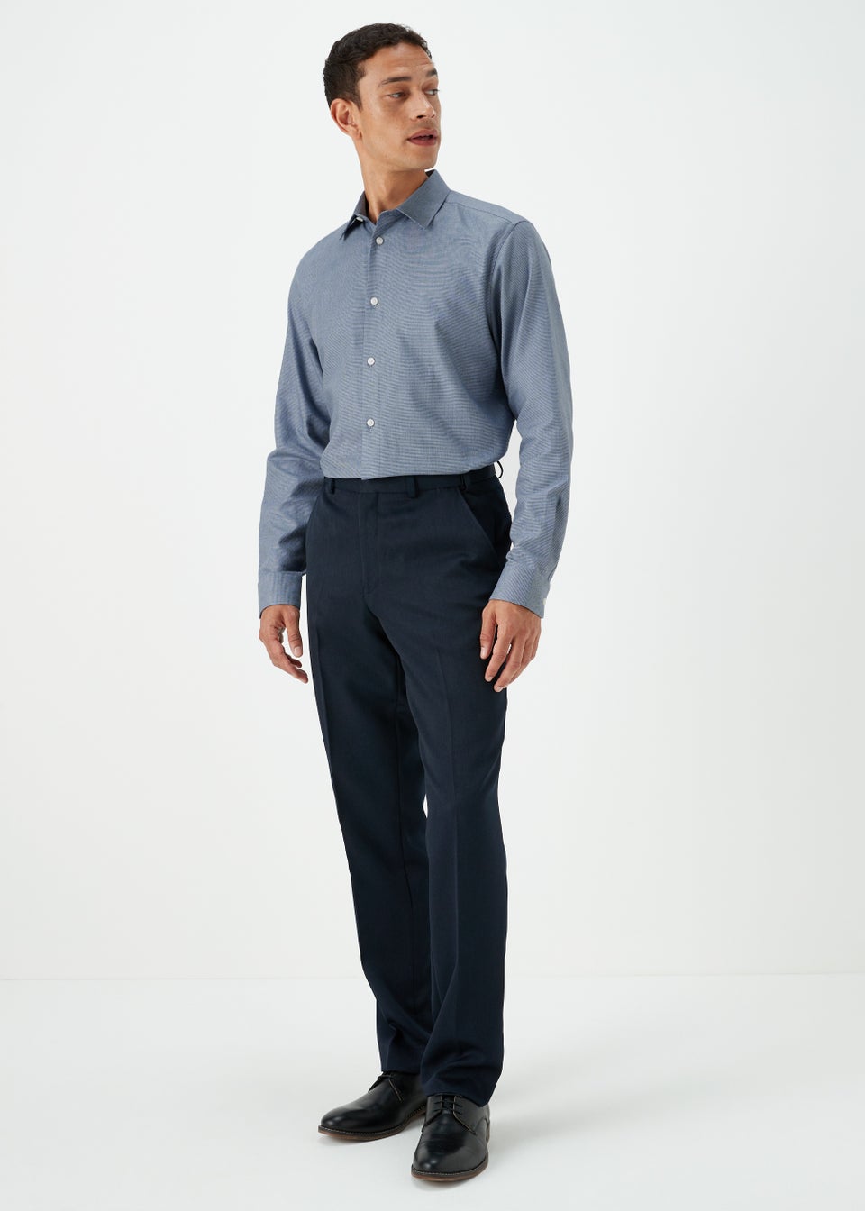 Taylor & Wright Navy Texture Regular Fit Shirt