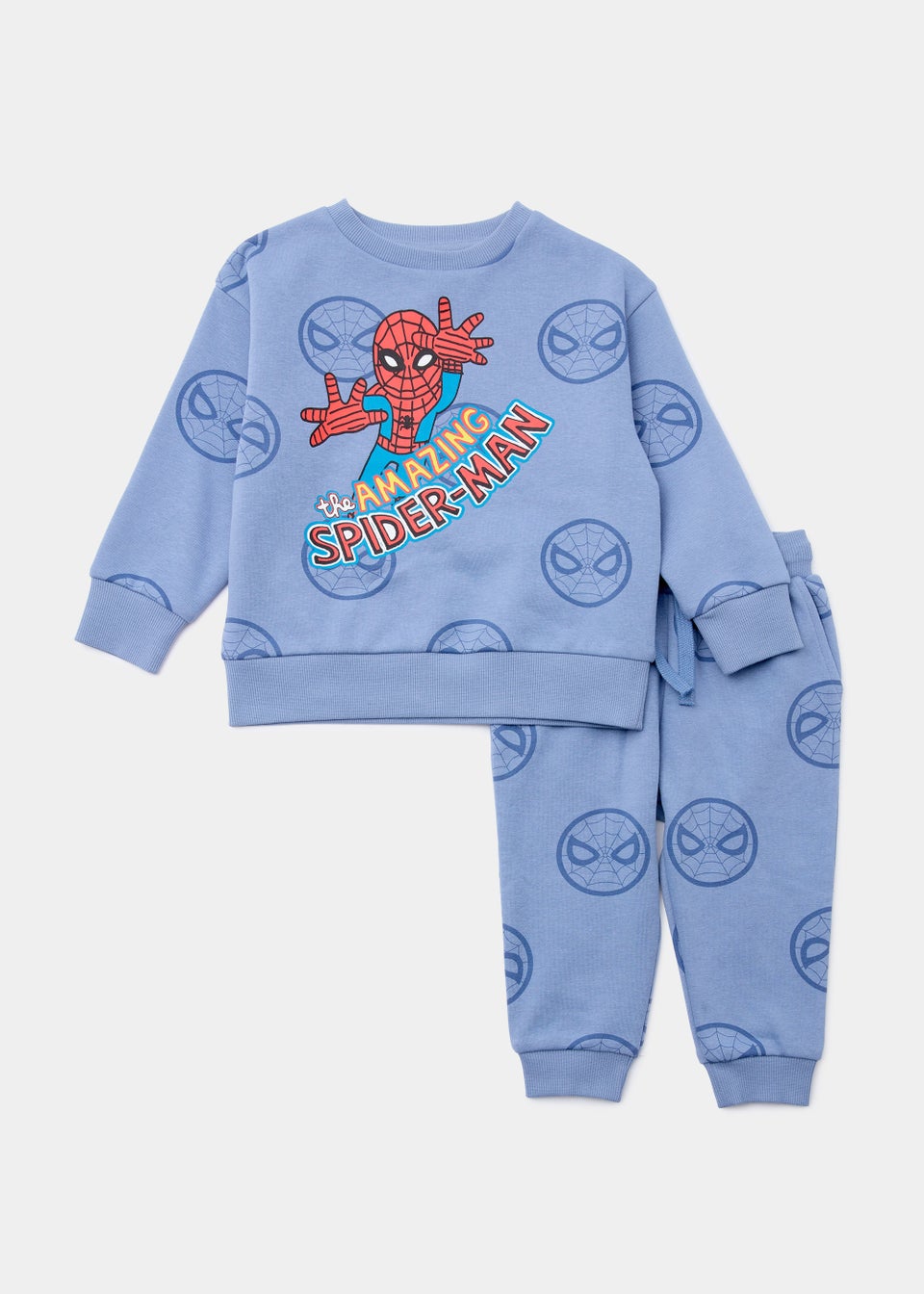 Kids Blue Marvel Spider-Man Sweatshirt & Joggers Set (9mths-6yrs)