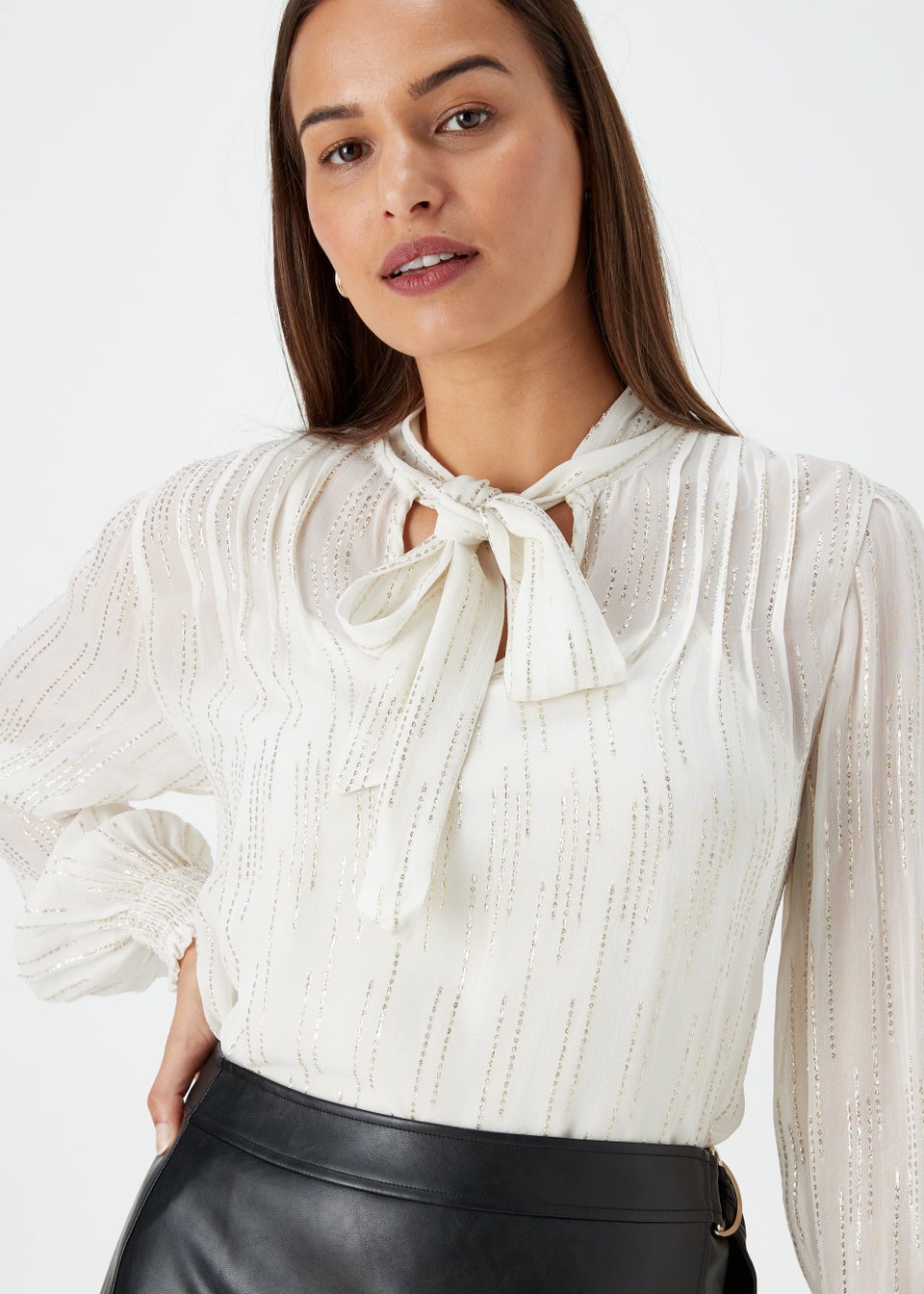 Et Vous Ivory Bow Blouse