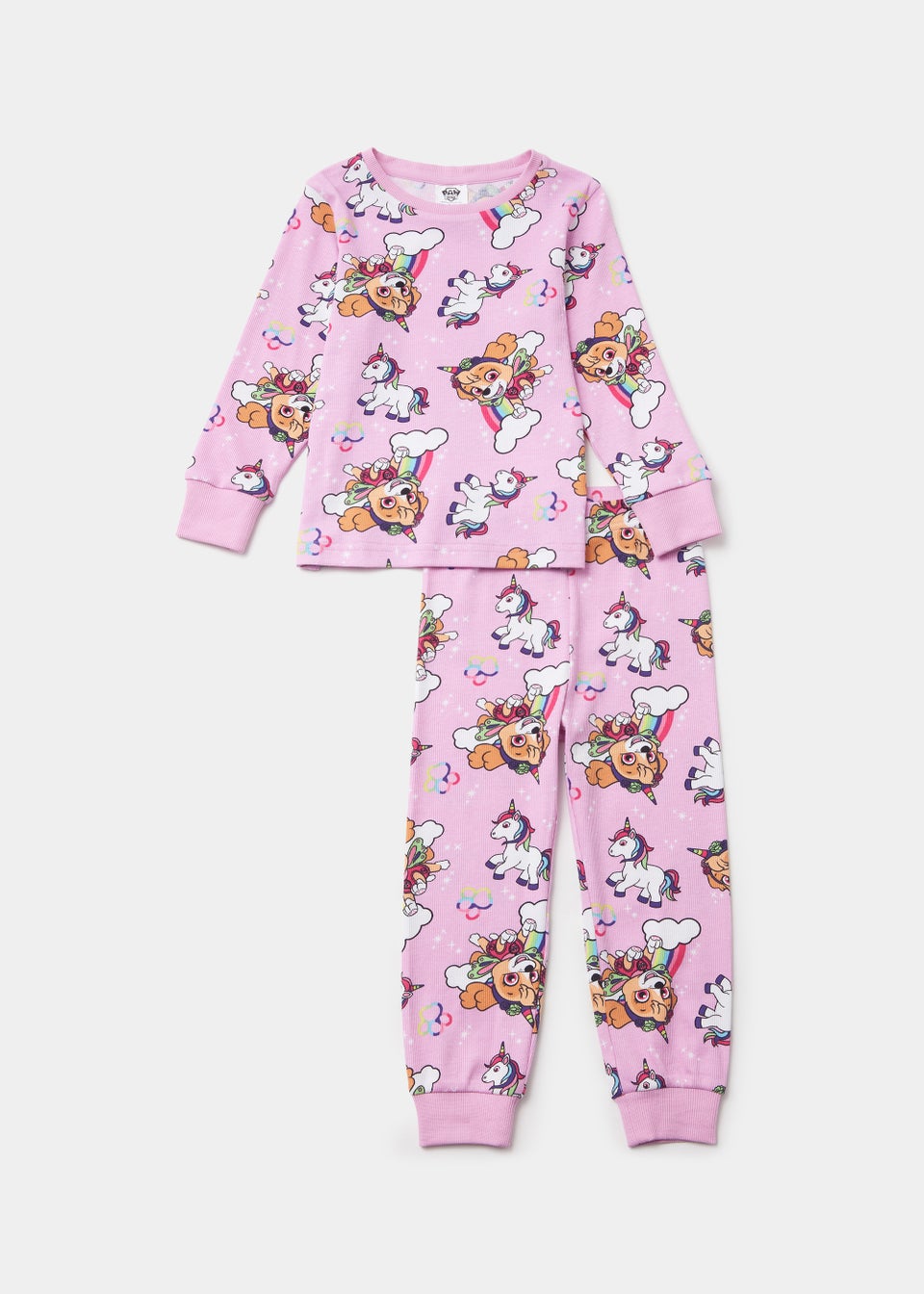Kids Pink Paw Patrol Skye Ribbed Pyjama Set (9mths-6yrs)