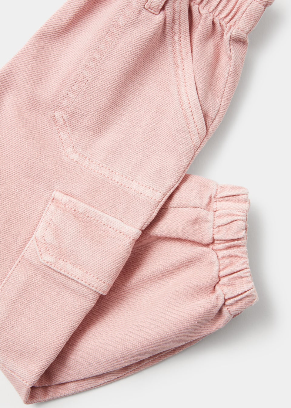 Girls Pink Paperbag Cargo Trousers (9mths-6yrs)