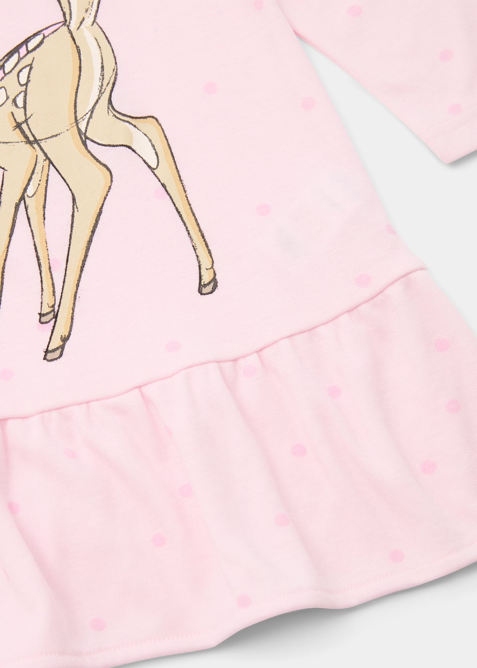 Kids Pink Disney Bambi Long Sleeve Nightie 9mths 7yrs Matalan