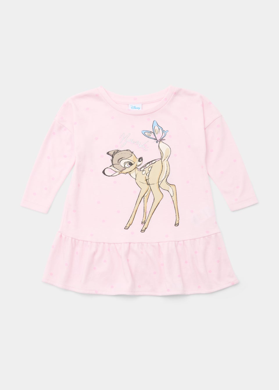 Kids Pink Disney Bambi Long Sleeve Nightie (9mths-7yrs)