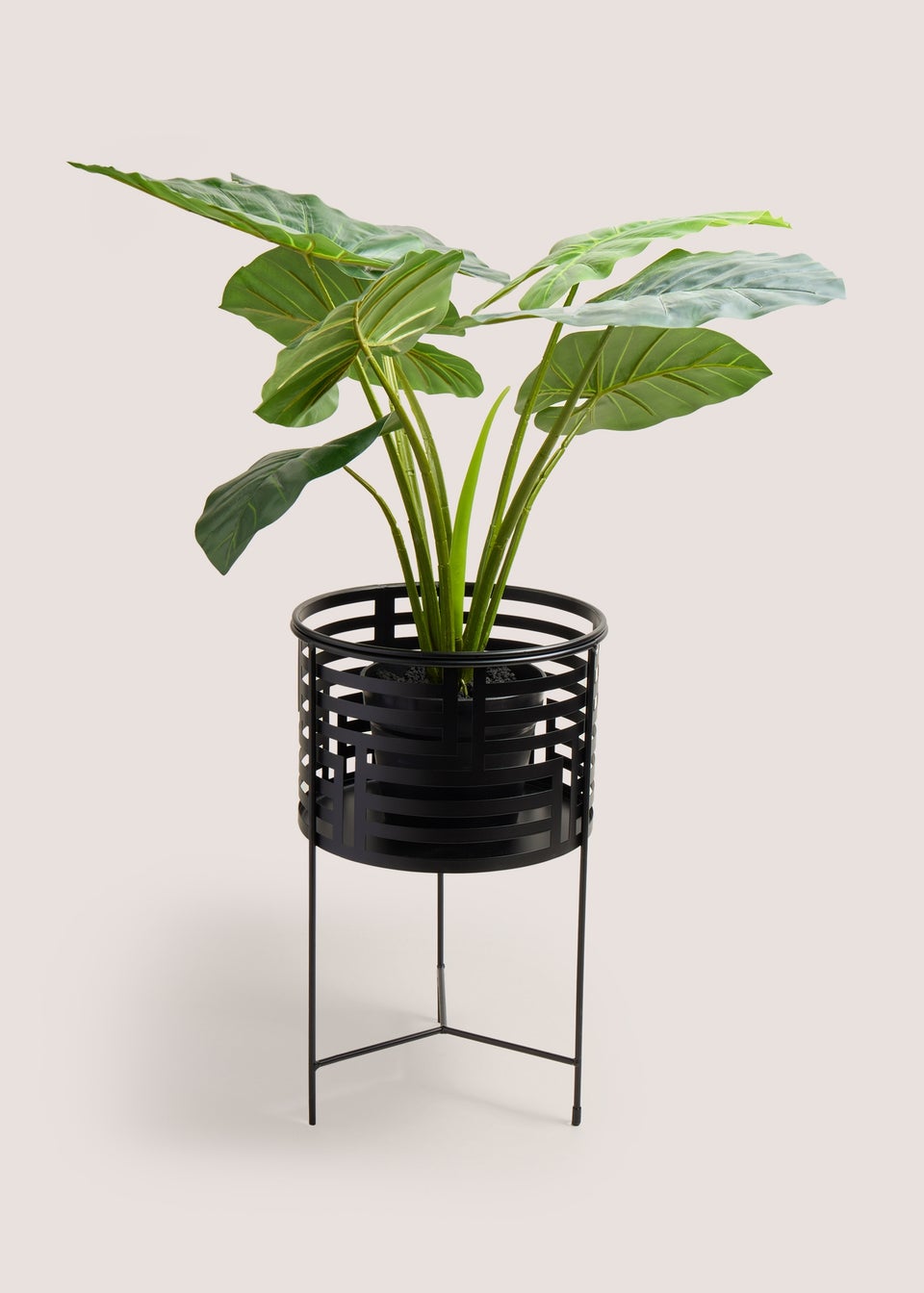 Black Medium Geo Cut Out Planter (55cm)