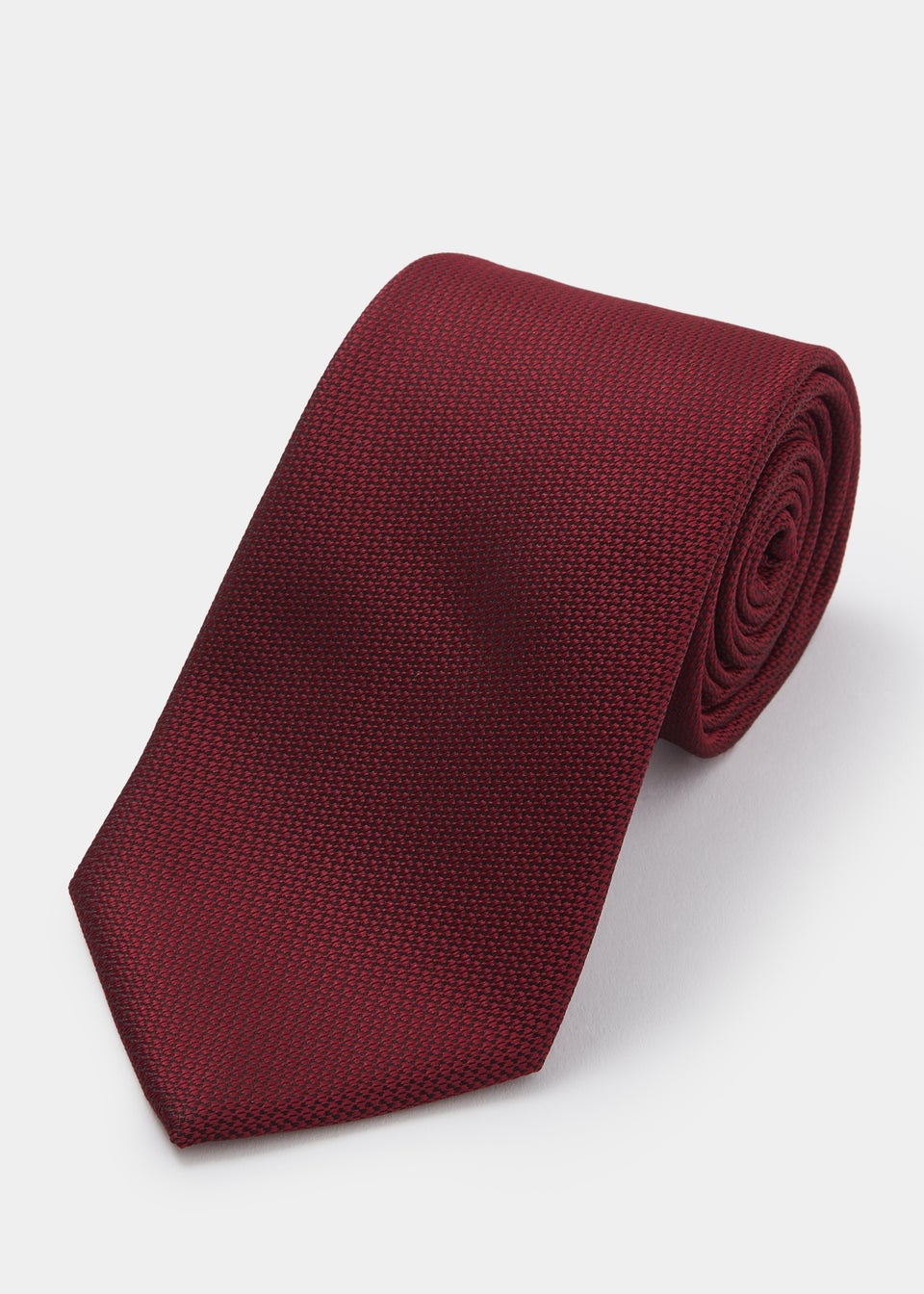 Taylor & Wright Red Plain Textured Tie