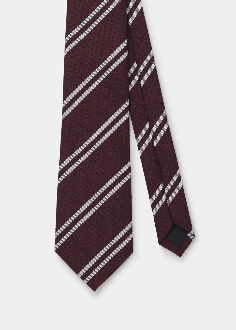 Taylor & Wright Burgundy Stripe Print Tie