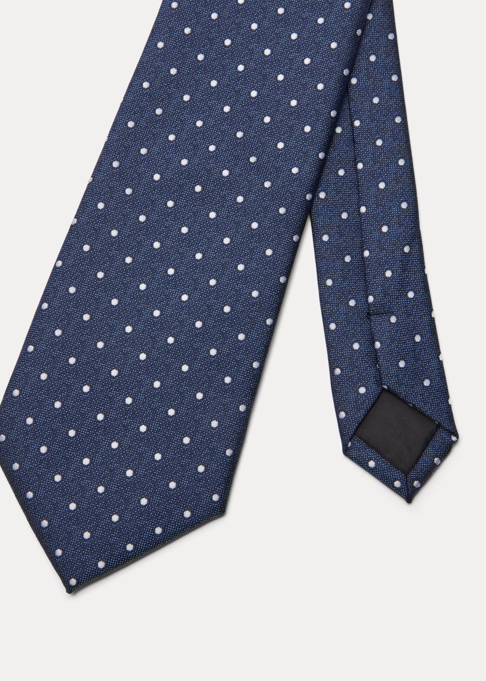 Taylor & Wright Navy Polka Dot Print Tie