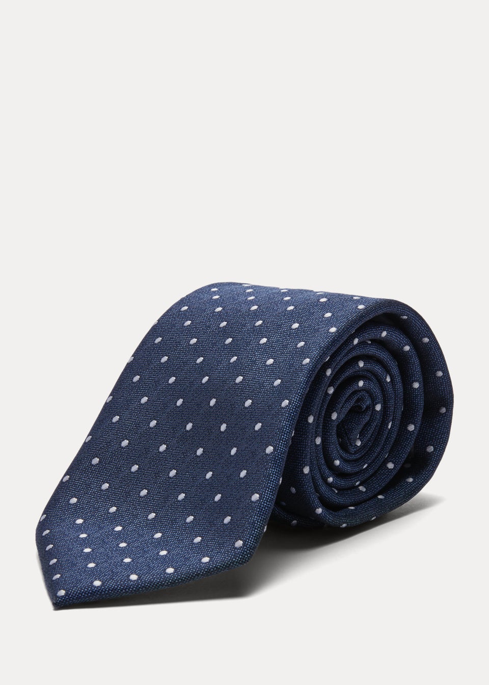 Taylor & Wright Navy Polka Dot Print Tie