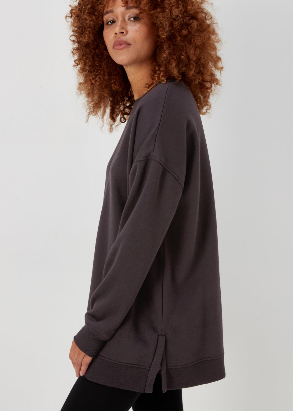 Black Longline Sweatshirt
