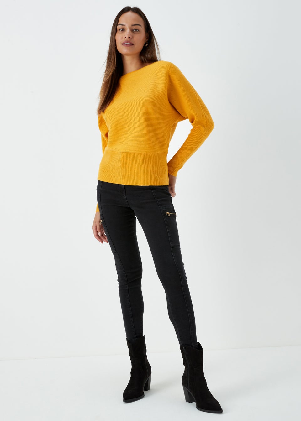 Yellow batwing jumper hot sale