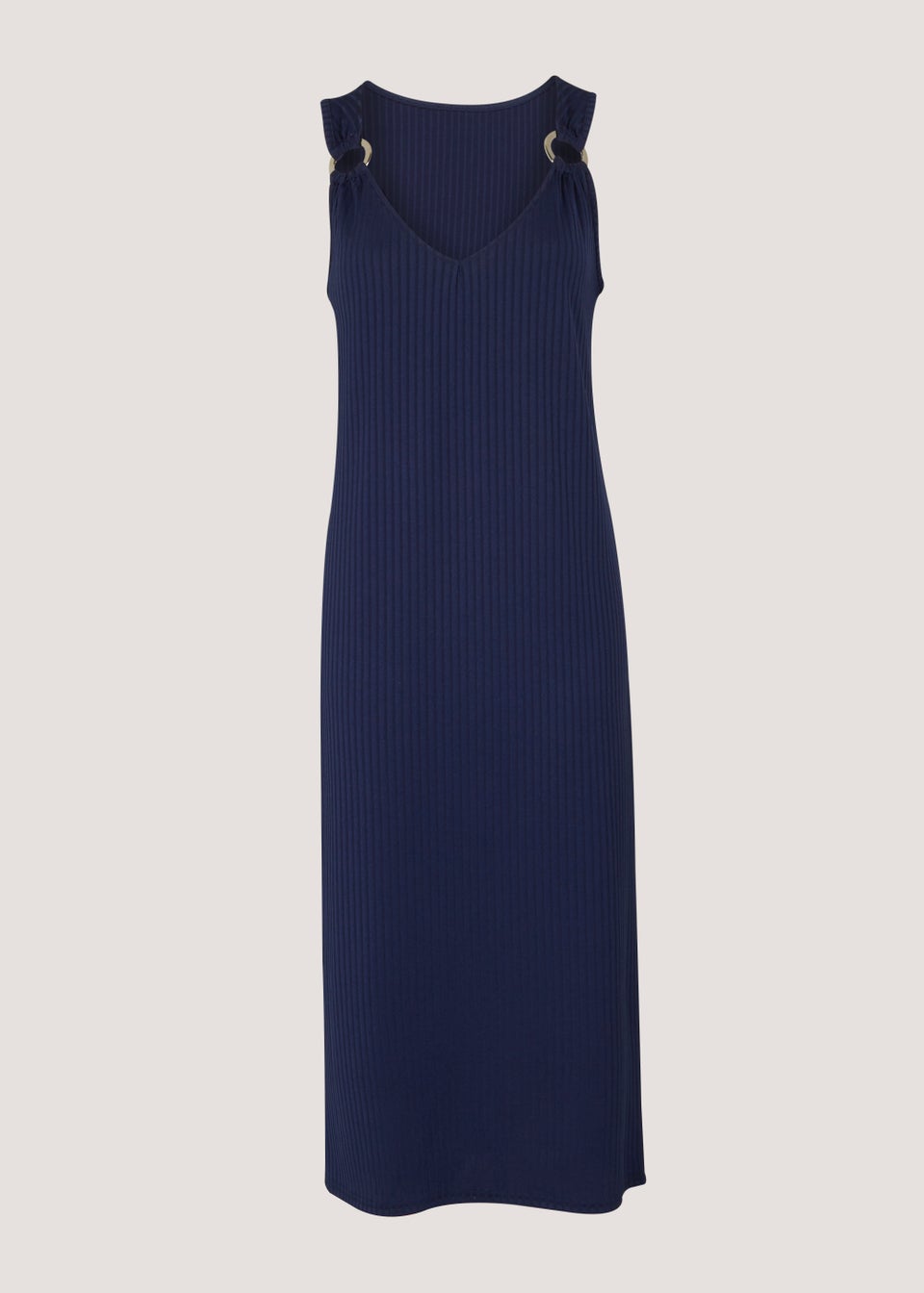 Navy Ring Ribbed Dress