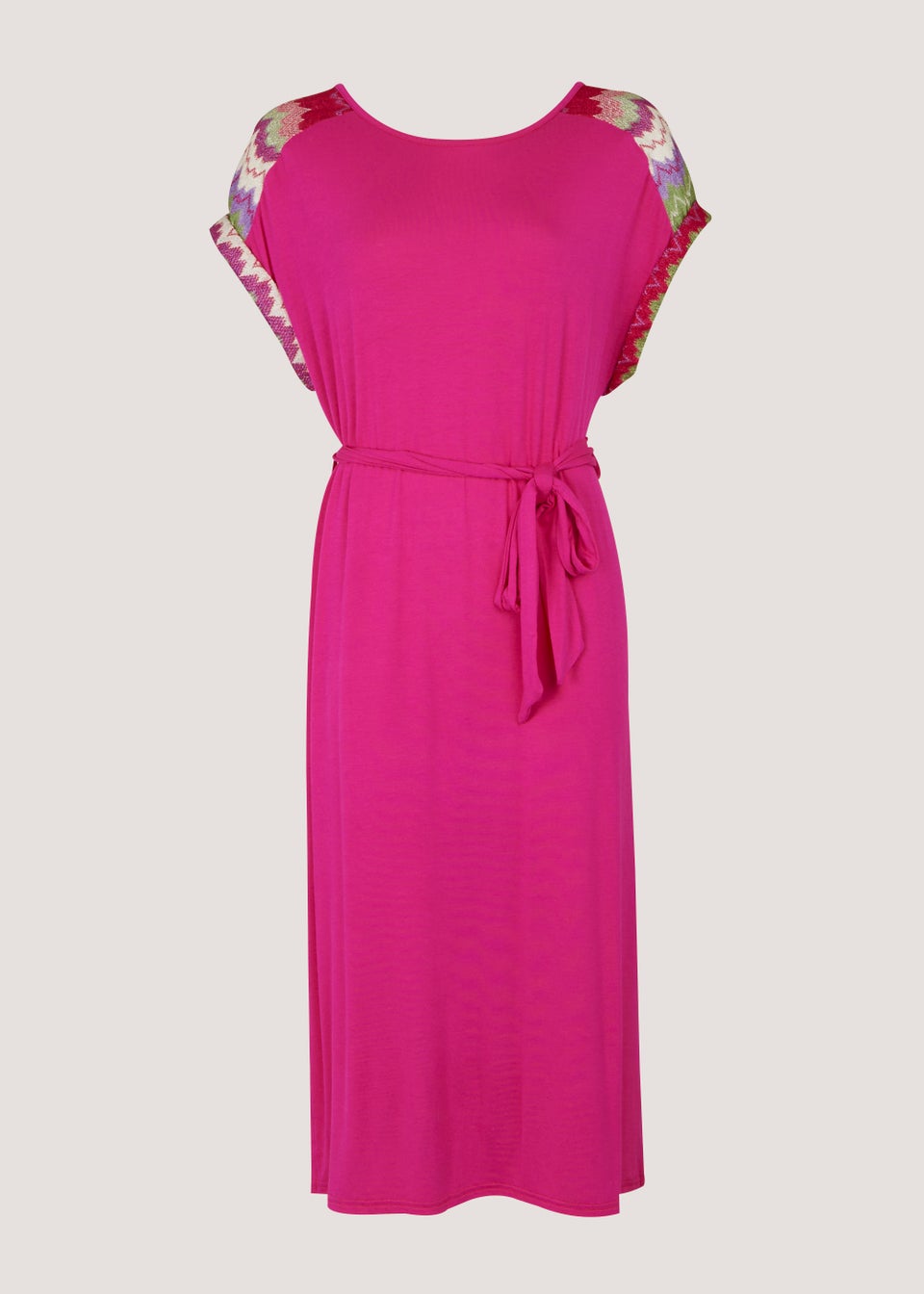 Pink Zigzag T-Shirt Dress