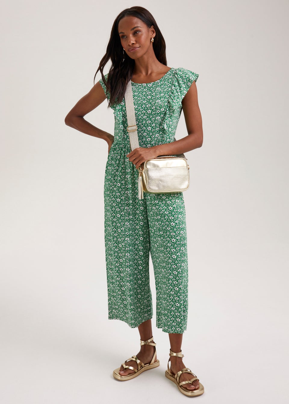 Green leaf jumpsuit online