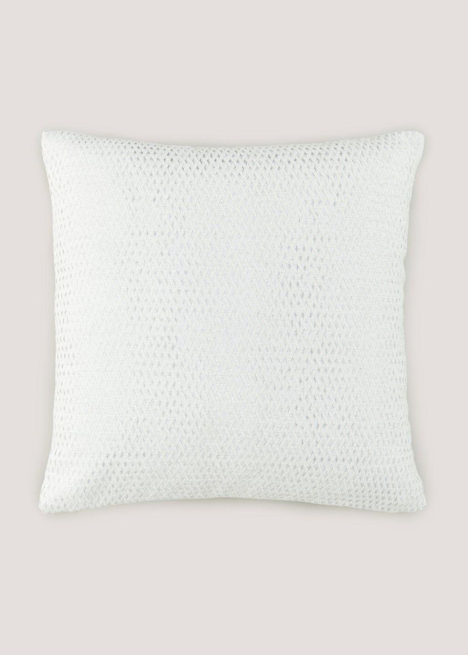 White Metallic Fleck Cushion (43cm x 43cm)