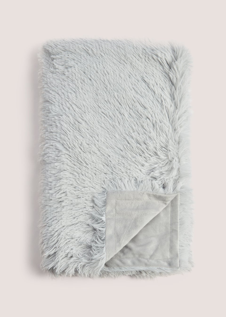 Grey Faux Fur Blanket