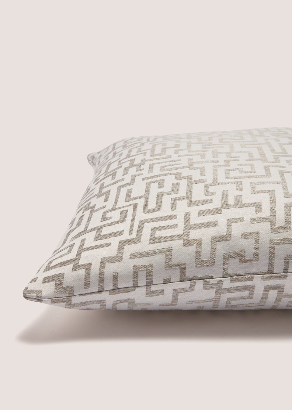 Grey Maze Jacquard Cushion (43cm x 43cm)
