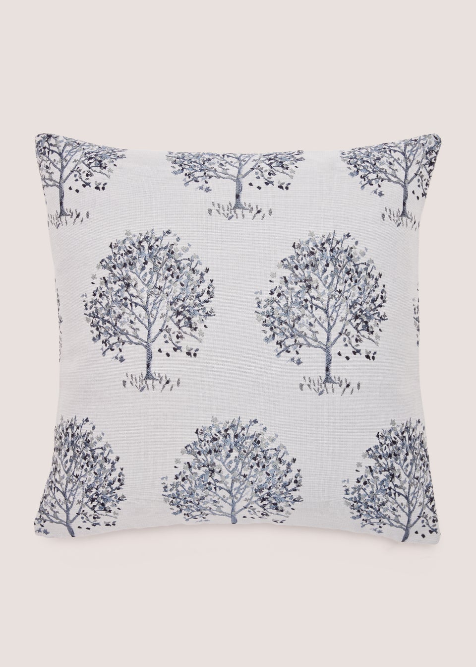 Blue Tree Jacquard Cushion (43cm x 43cm)