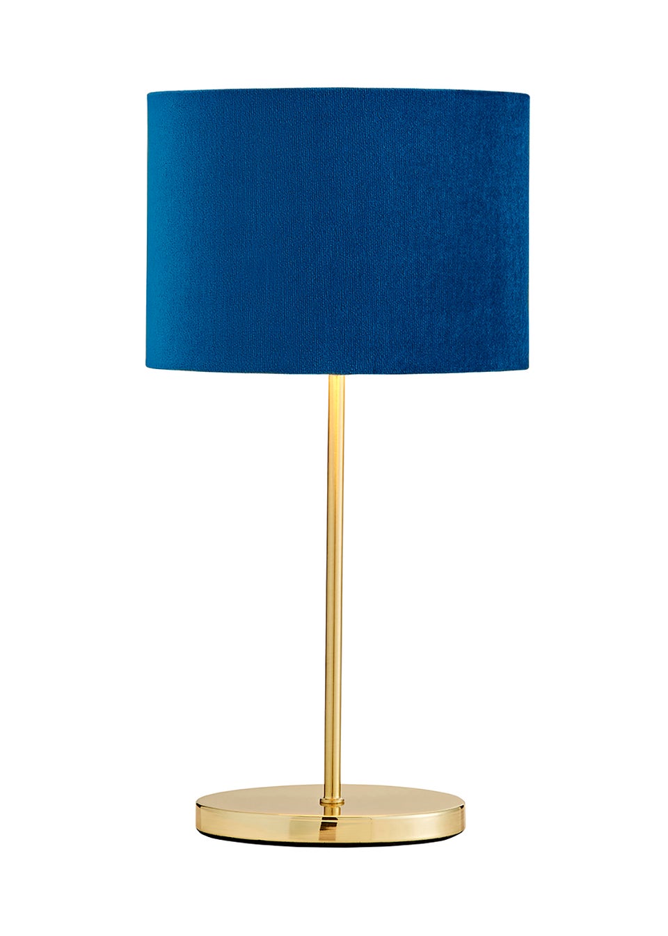 Inlight Navy Blue Velvet Stick Table Lamp (40cm x 16cm x 21cm)
