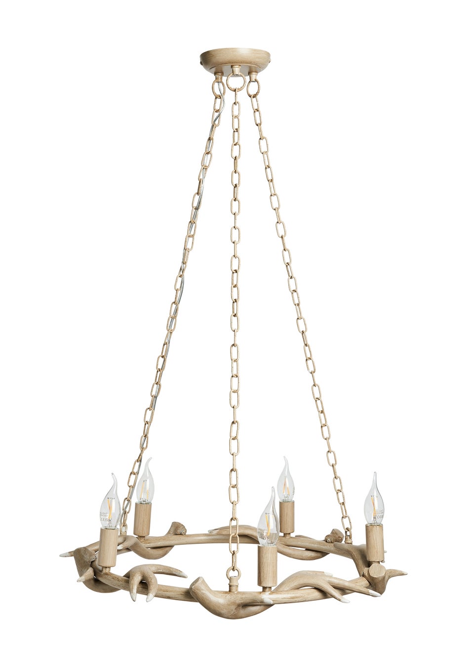 Inlight Antler Cartwheel 5L Chandelier 80cm x 62cm Matalan