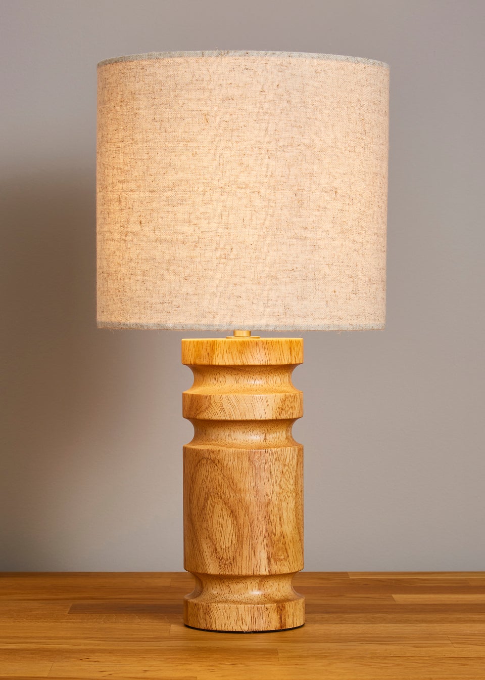 Inlight Wooden Base Table Lamp (41cm x 21cm)