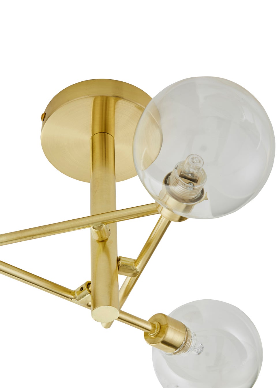 Inlight Nova Brass 3LT Ceiling Light (21cm x 48cm x 48cm)