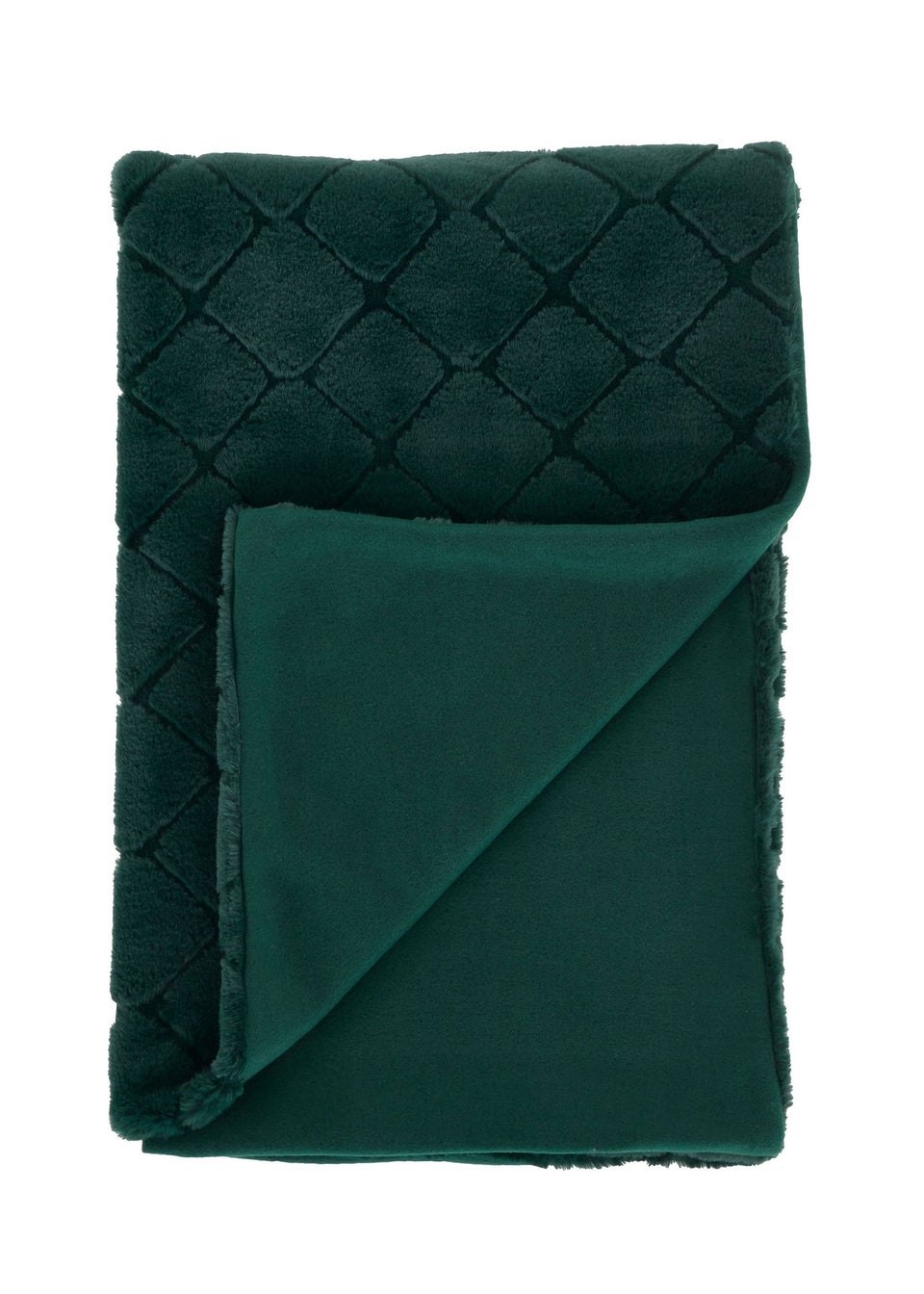 Catherine Lansfield Cosy Diamond Soft 130x170cm Blanket Throw