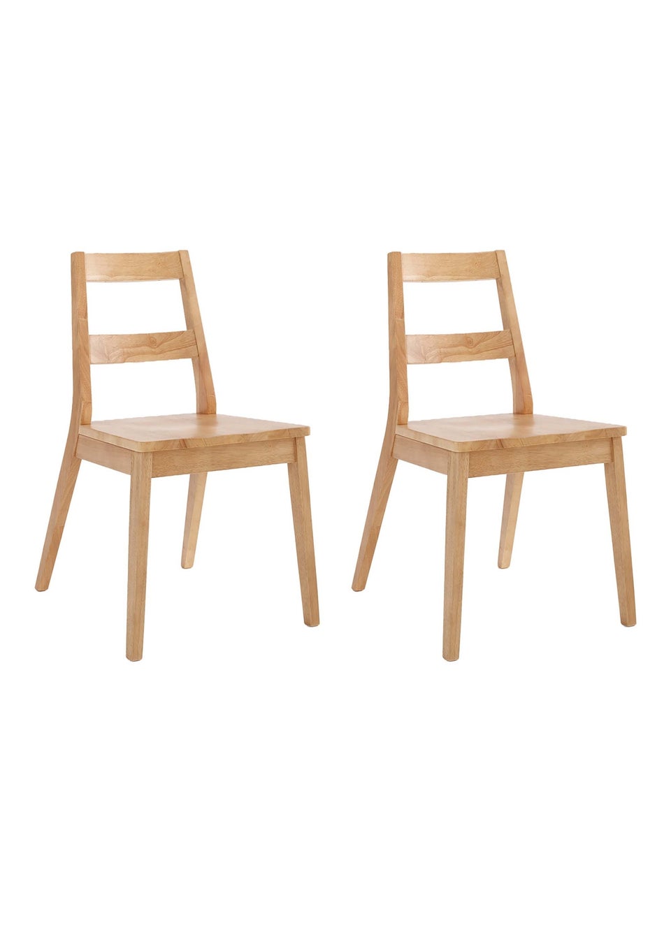 LPD Furniture Set of 2 Malmo Chair White Oak (815x560x430mm)