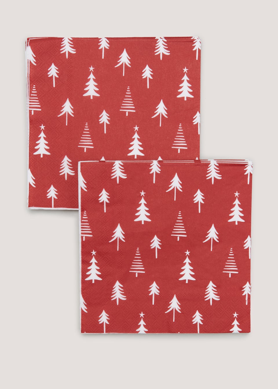 16 Pack Red Tree Napkins (33cm x 33cm)