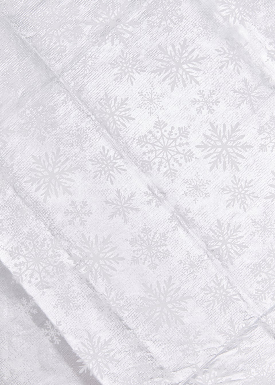 Silver Snowflake Tablecloth (120cm x 180cm)