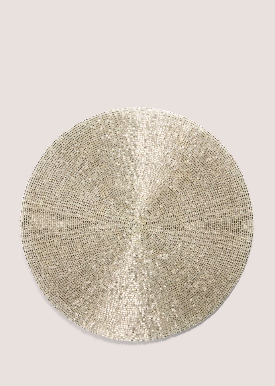 Silver beaded placemat hot sale